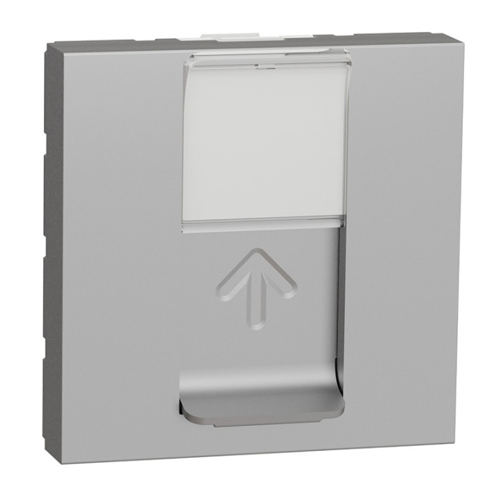 Prise RJ45 Unica - Cat.6 STP - 2 modules - Alu