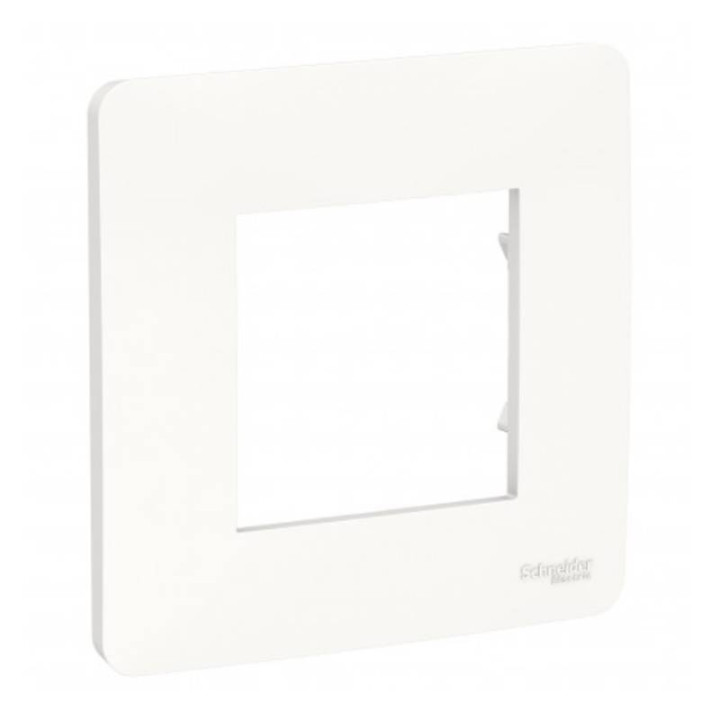 Plaque Unica Studio - Blanc - 2 modules - 1 poste