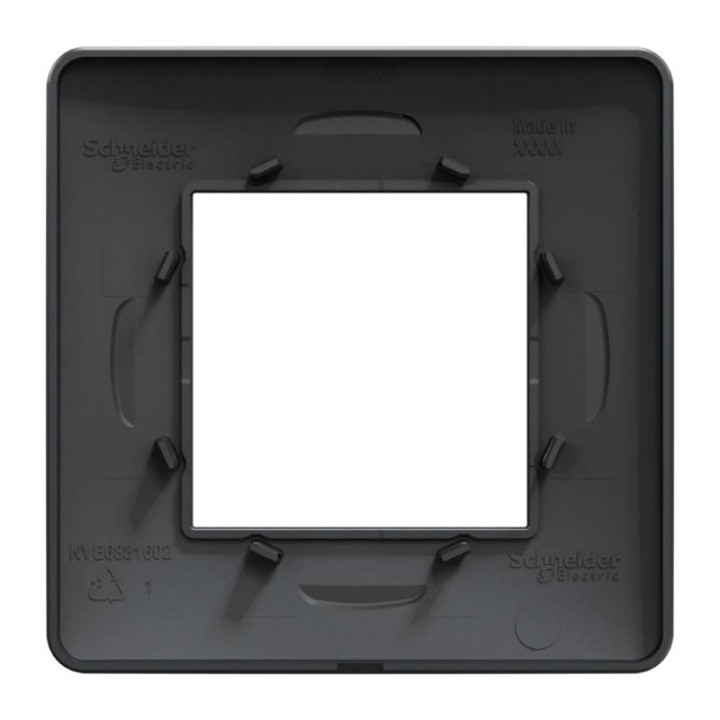 Plaque Unica Studio - Anthracite - 2 modules - 1 poste