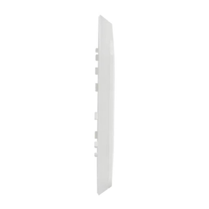 Plaque Unica Pro - Blanc avec liseré transparent - 2 modules - 1 poste