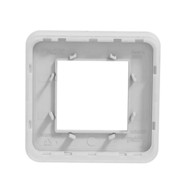 Plaque Unica Pro - Aluminium avec liseré transparent - 2 modules - 1 poste