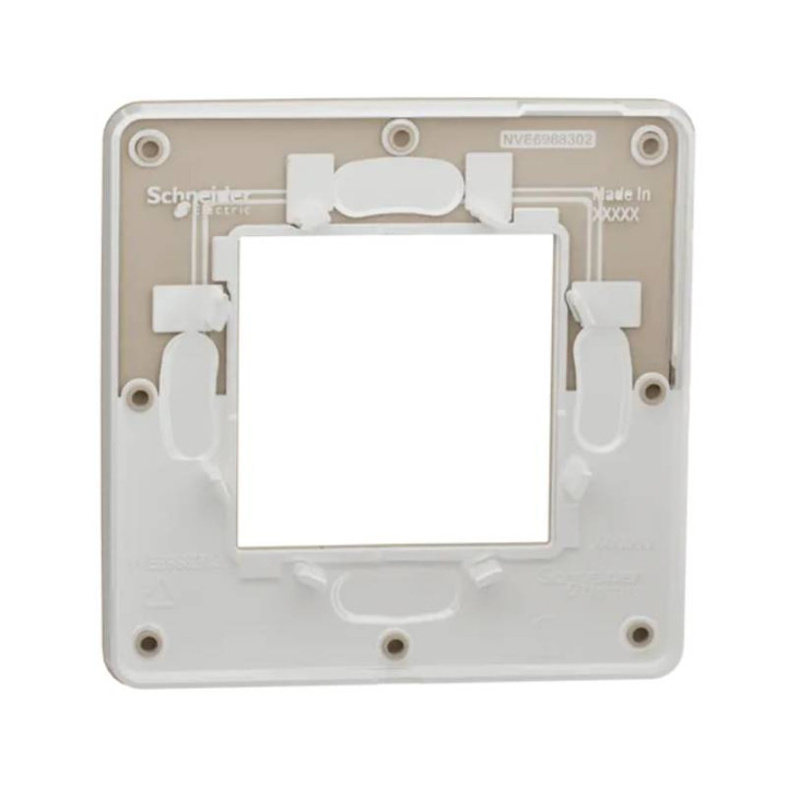 Plaque Unica Studio Color - Taupe avec liseré blanc - 2 modules - 1 poste