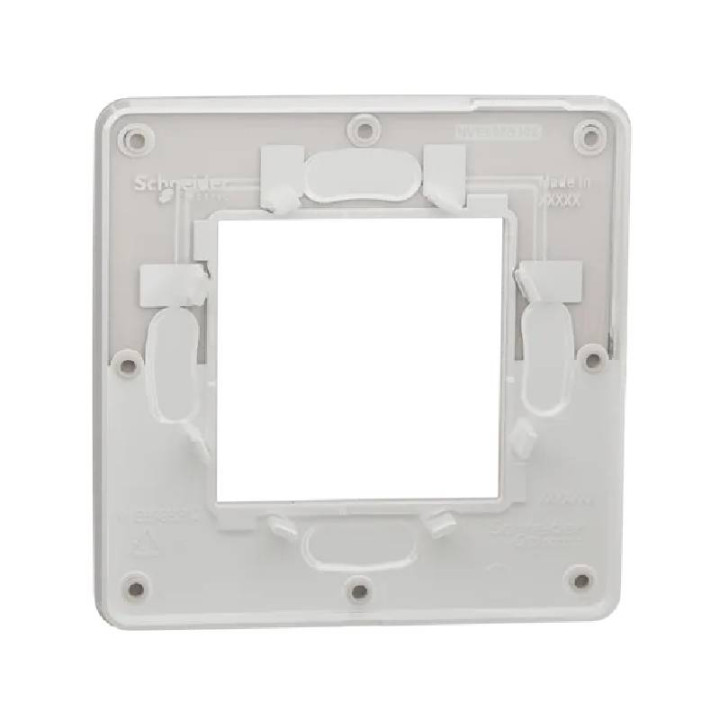 Plaque Unica Studio Color - Gris pierre avec liseré blanc - 2 modules - 1 poste