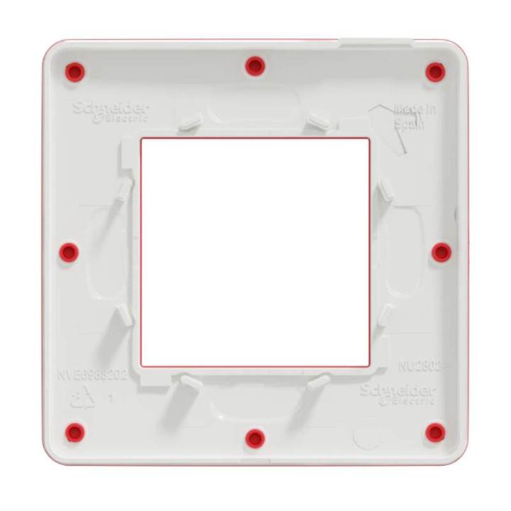 Plaque Unica Studio Color - Rouge cardinal - 2 modules - 1 poste