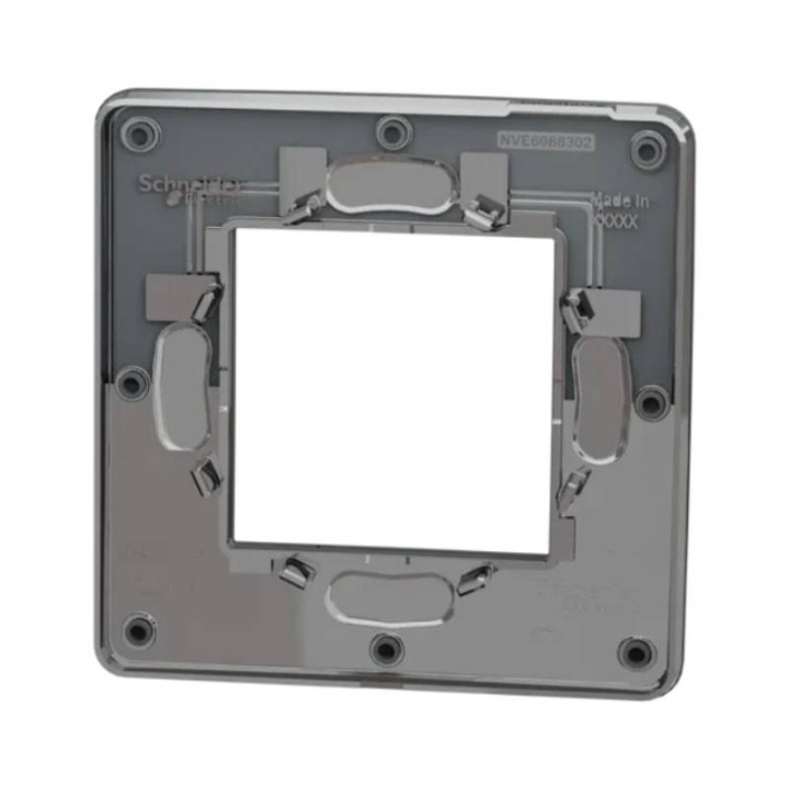 Plaque Unica Studio Color - Gris foncé avec liseré anthracite - 2 modules - 1 poste