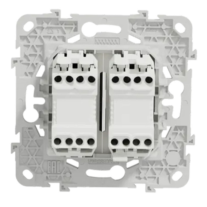Indicateur pour chambre d'hôtel Unica - Sonnette - 2 voyants - 2 modules - Alu