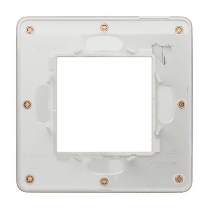 Plaque Unica Studio Metal - Cuivre avec liseré blanc - 2 modules - 1 poste