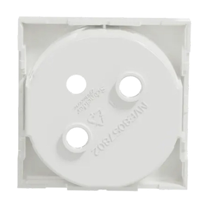 Prise de courant 2P+T Unica - 45° - 16A - Blanc antimicrobien