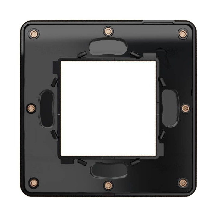 Plaque Unica Studio Metal - Cuivre avec liseré anthracite - 2 modules - 1 poste