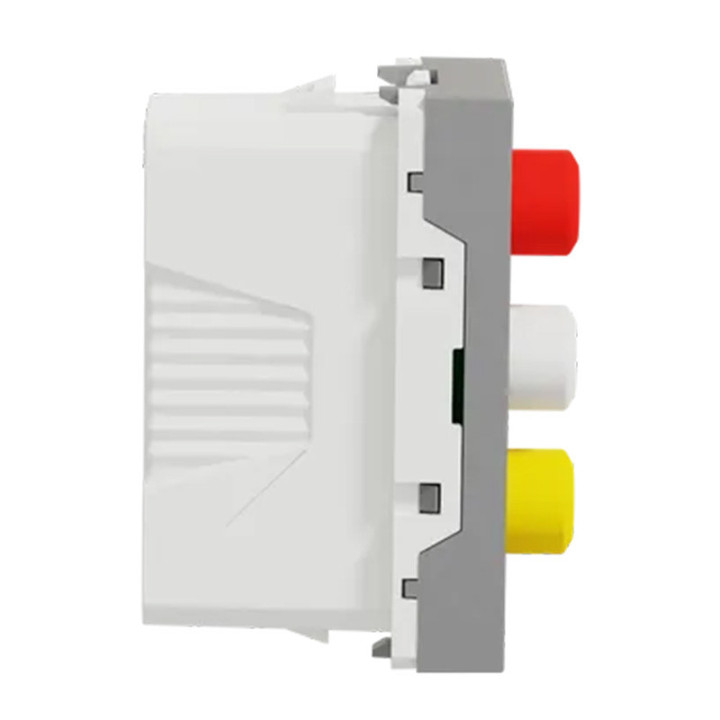 Prise RCA Unica - Triple - 1 module - Alu