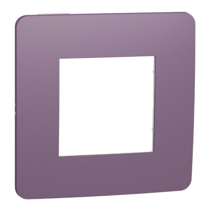 Plaque Unica Studio Color - Prune - 2 modules - 1 poste