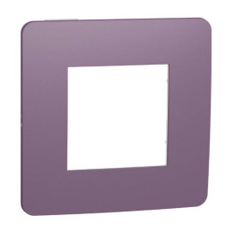 Plaque Unica Studio Color - Prune - 2 modules - 1 poste