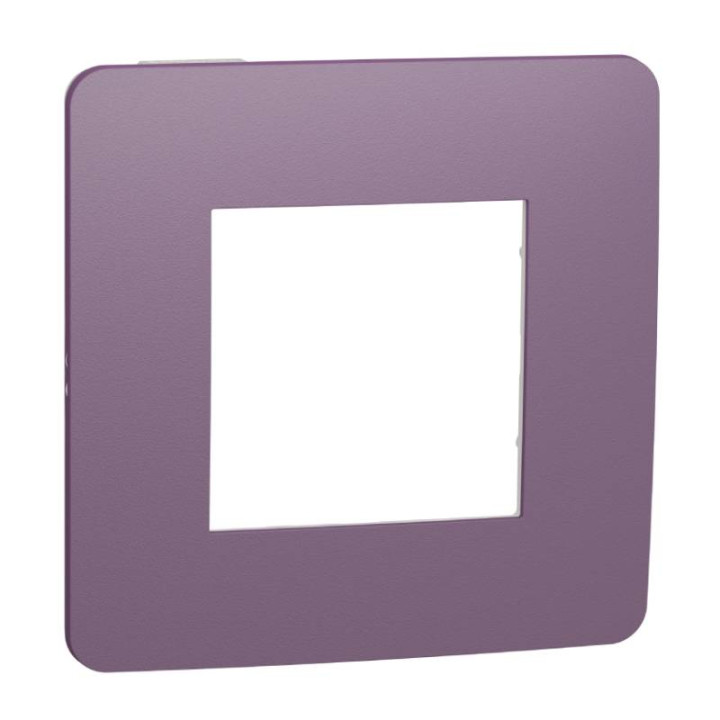Plaque Unica Studio Color - Prune - 2 modules - 1 poste