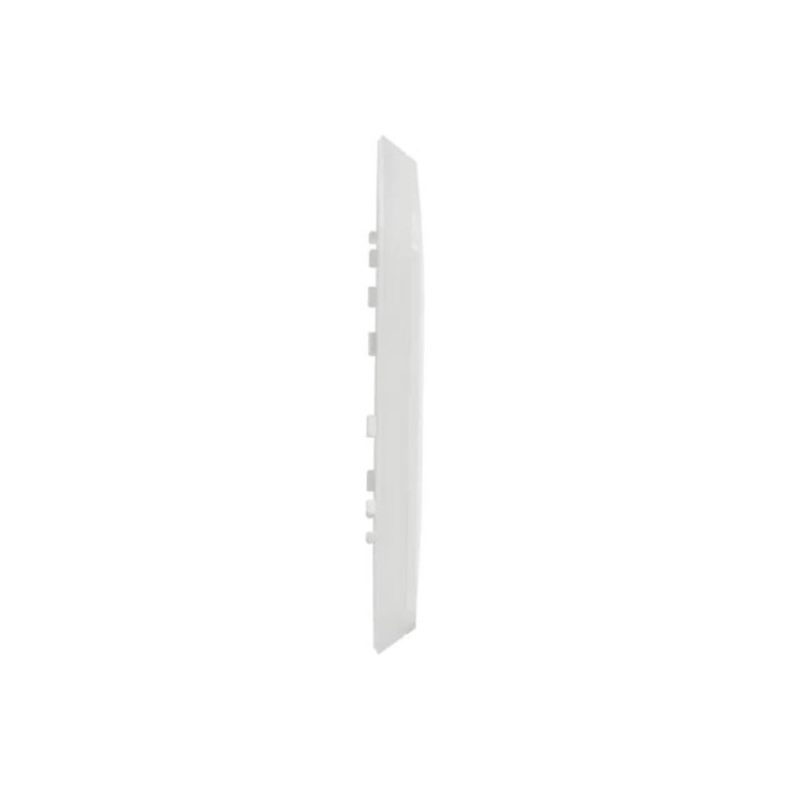 Plaque Unica Pro - Blanc antimicrobien - Liseré blanc - 2 modules - 1 poste