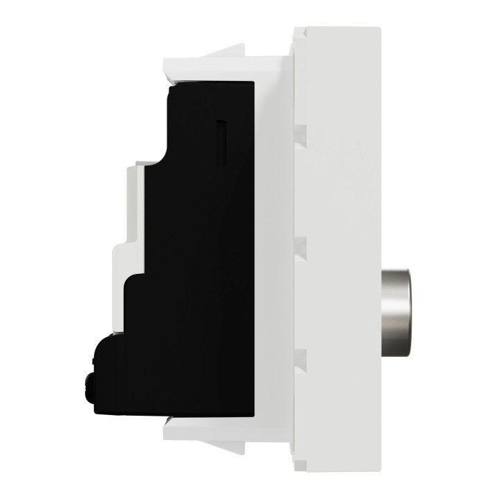 Prise télévision Unica - Mâle - 2 modules - Blanc antimicrobien