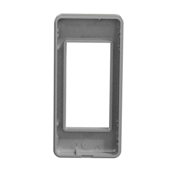 Plaque Unica étroite - Aluminium - 1 module - 1 poste