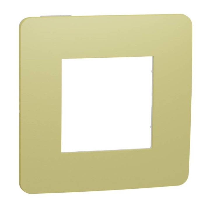 Plaque Unica Studio Color - Vert Acidulé - 2 modules - 1 poste