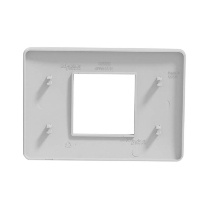 Plaque Unica Studio - Aluminium - 2 modules - 1 poste horizontal