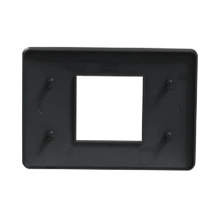 Plaque Unica Studio - Anthracite - 2 modules - 1 poste horizontal