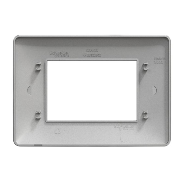 Plaque Unica Studio - Aluminium - 3 modules - 1 poste