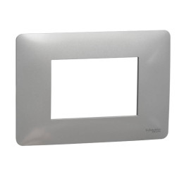 Plaque Unica Studio - Aluminium - 3 modules - 1 poste