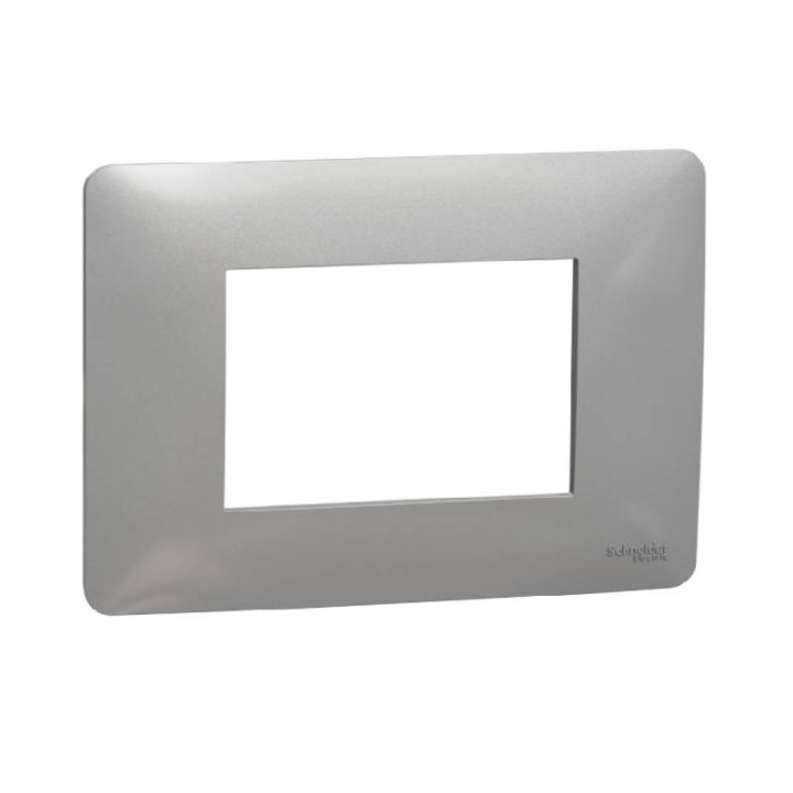 Plaque Unica Studio - Aluminium - 3 modules - 1 poste