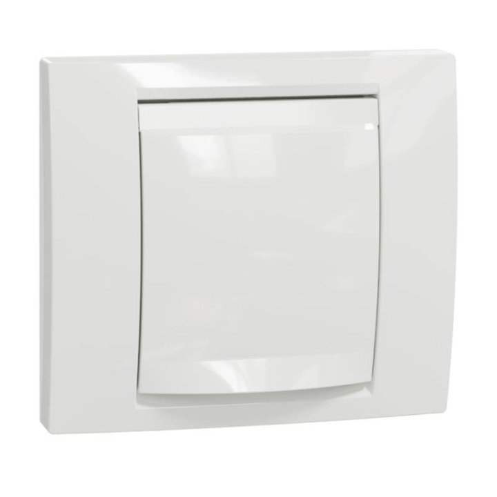 Plaque Unica - Blanc - IP44 - 2 modules - 1 poste