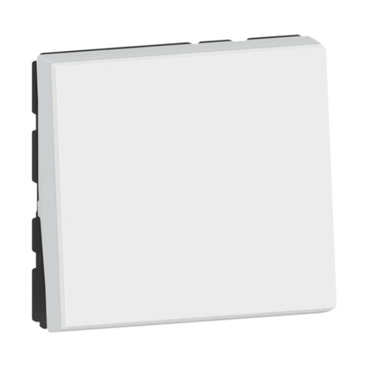 Poussoir Mosaic Easy-LED - 6 AX - 250 V - 2 modules - Blanc
