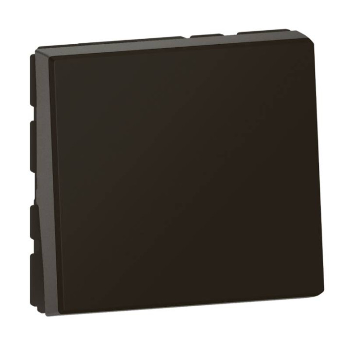 Interrupteur ou va-et-vient Mosaic Easy Led - 2 modules - 10AX - Noir mat