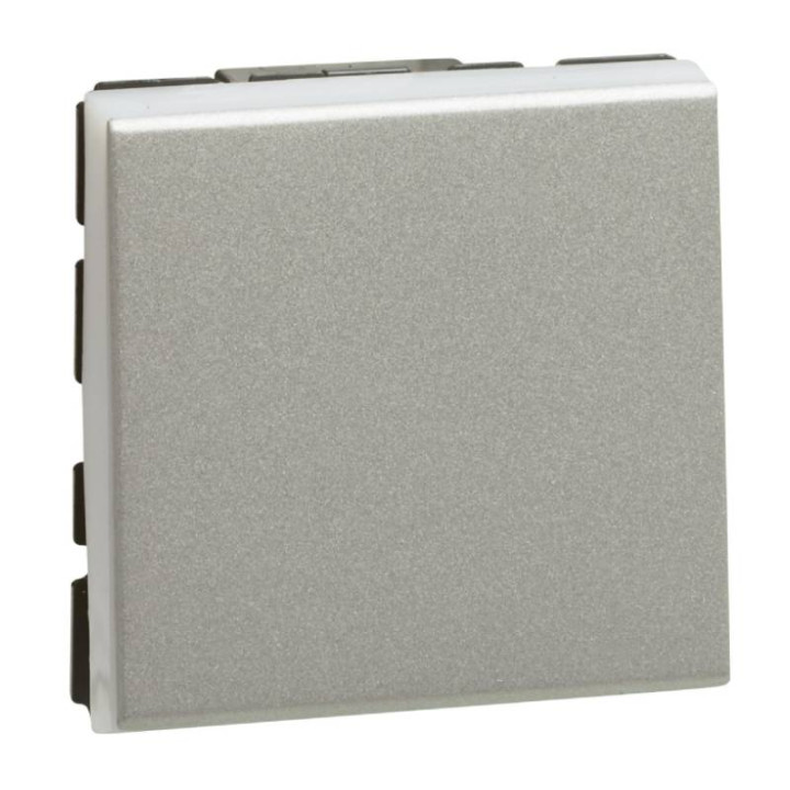 Interrupteur va-et-vient Mosaic Easy-LED - 10 AX - 250 V - 2 modules - Alu