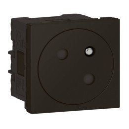 Prise 2P+T Mosaic Link surface - 45° - Noir mat
