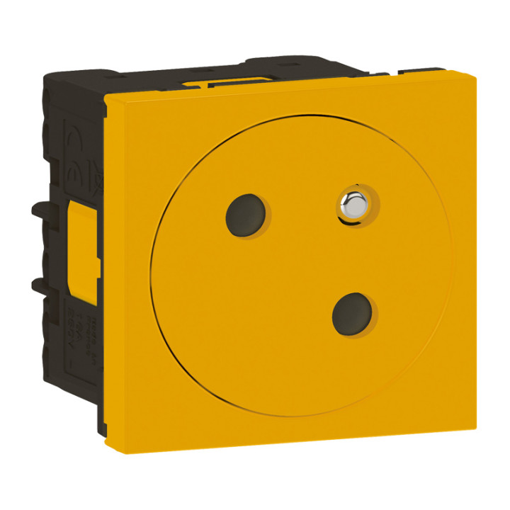 Prise 2P+T Mosaic Link surface - 45° - Jaune