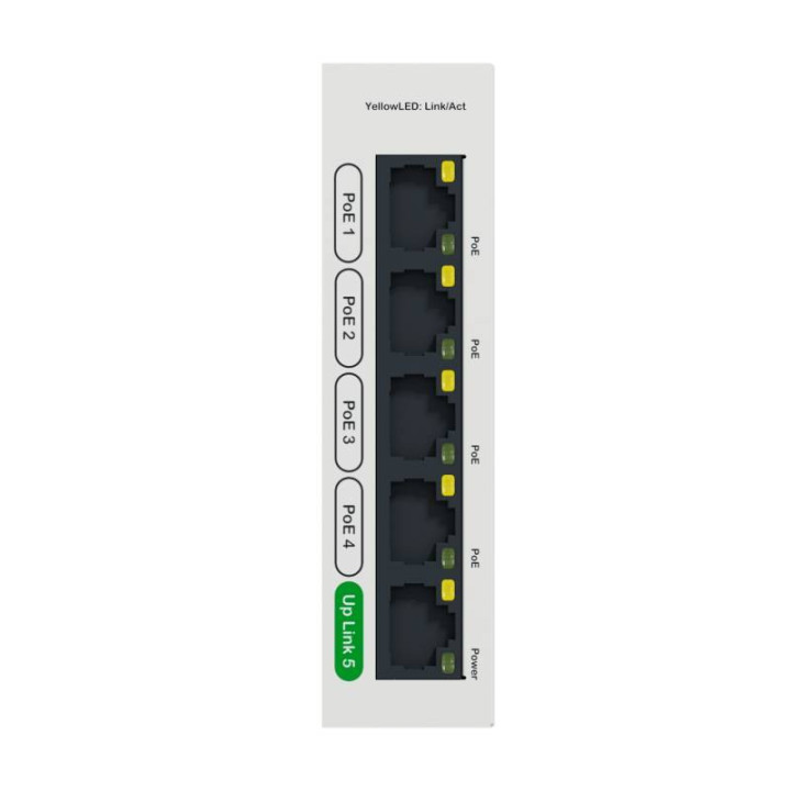 Switch Ethernet PoE Resi9 Schneider - 4 ports de sortie POE 1Gbits - Budget 57W - Blanc