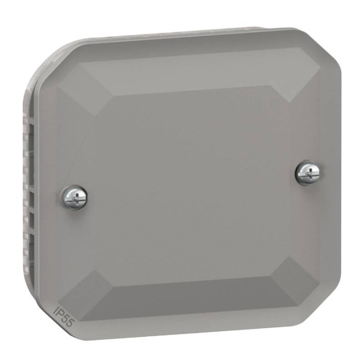 Obturateur étanche Plexo Legrand - Avec enjoliveur - Gris