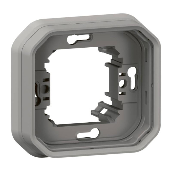Support de plaque étanche Plexo Legrand - Pour montage encastré - 1 poste - Gris