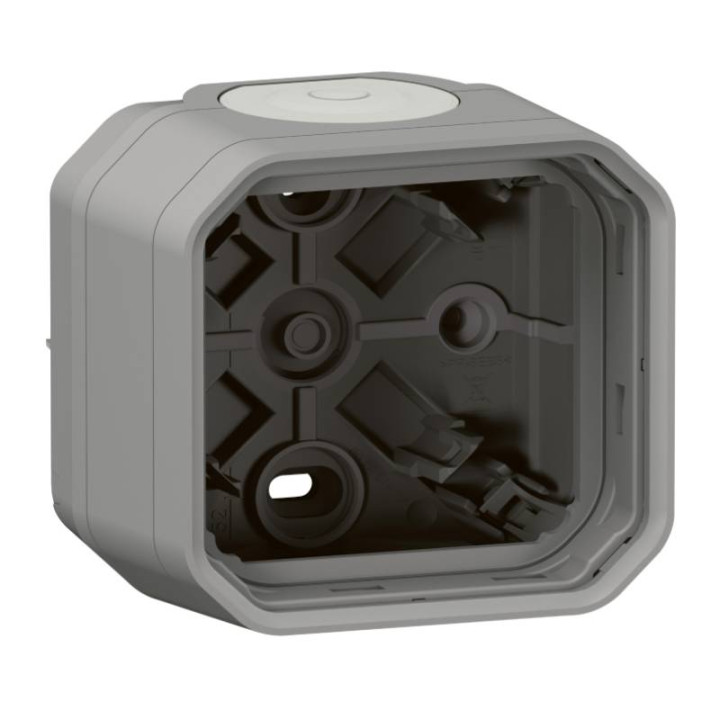 Support de plaque étanche Plexo Legrand - Pour montage encastré - 1 poste - Gris