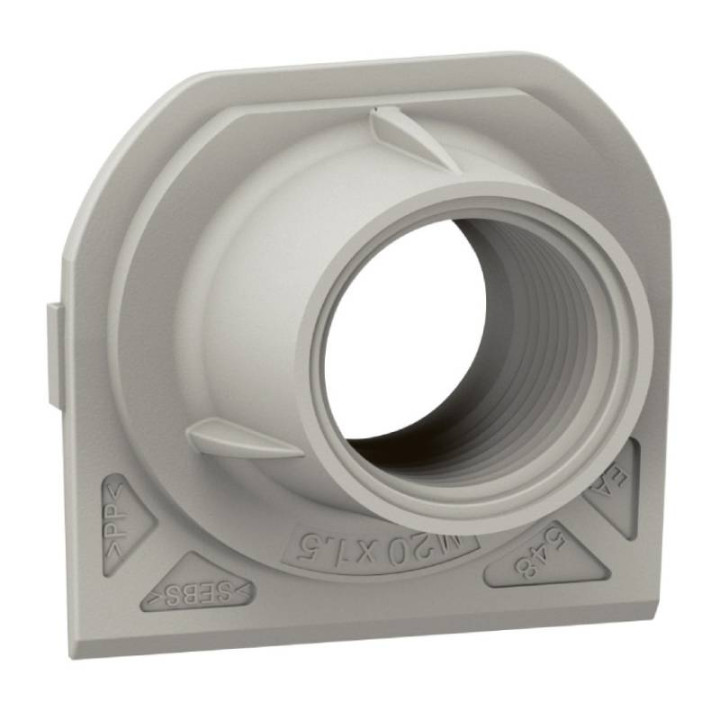 Embout presse étoupe 1 entrée Plexo Legrand - Pour boîtier saillie étanche - Filetage M20 - Gris