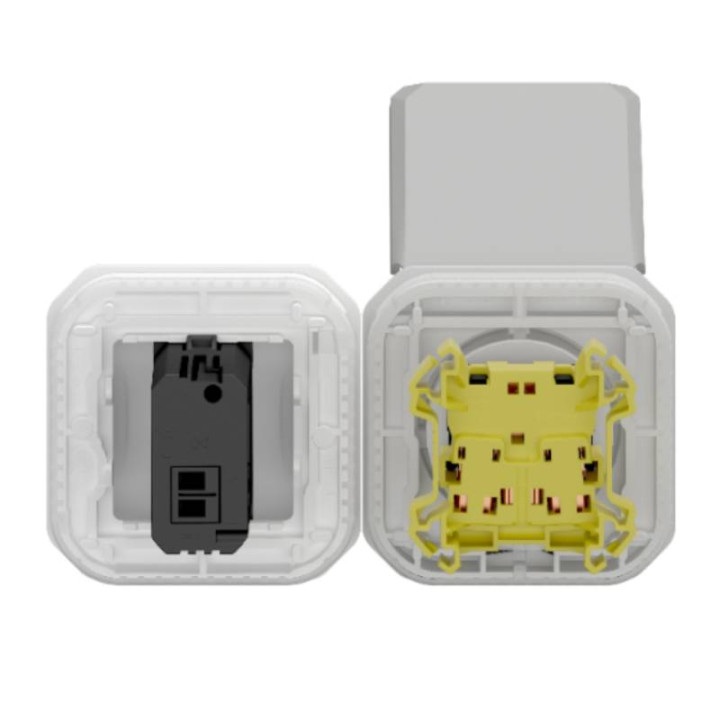 Prise de courant 2P+T connectée Plexo with Netatmo Legrand - 16A - 3680W - IP55 - Gris - A équiper