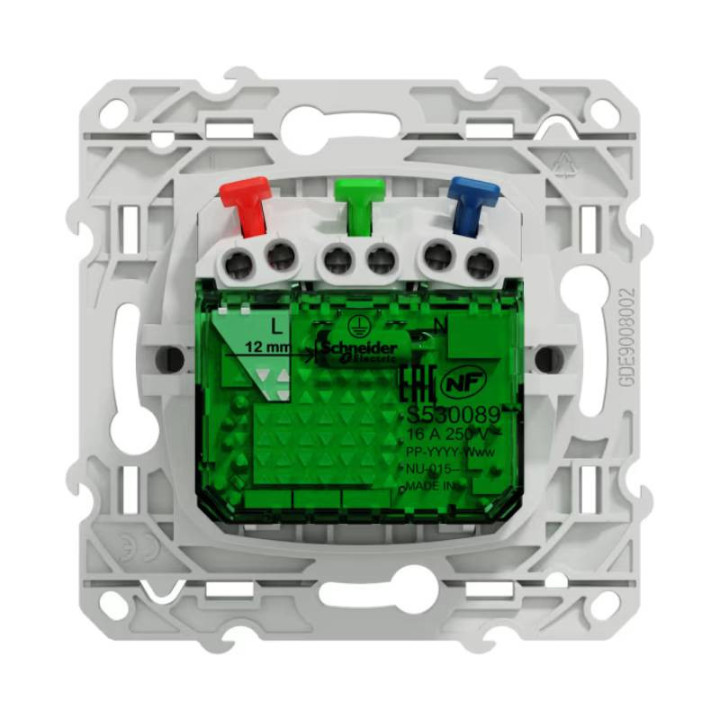 Prise de courant et USB Odace Schneider - 10.5W - Aluminium
