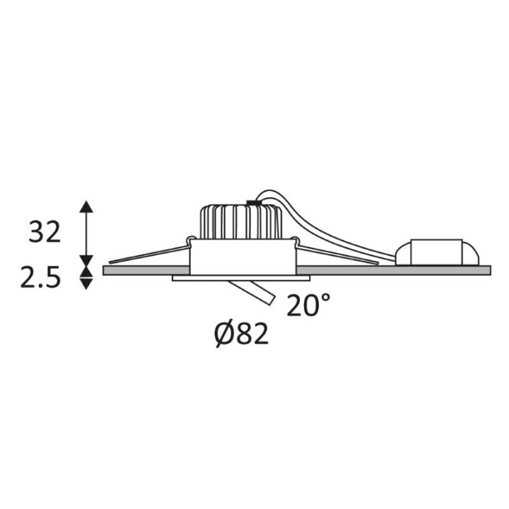 SPOT LED - 6W - 840 - 820LM - ROND - ORIENTABLE - ALU - IP44 - CLII