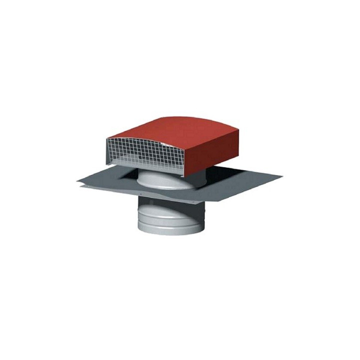 Chapeau de toiture métallique CT 125 - ø125mm - Tuile