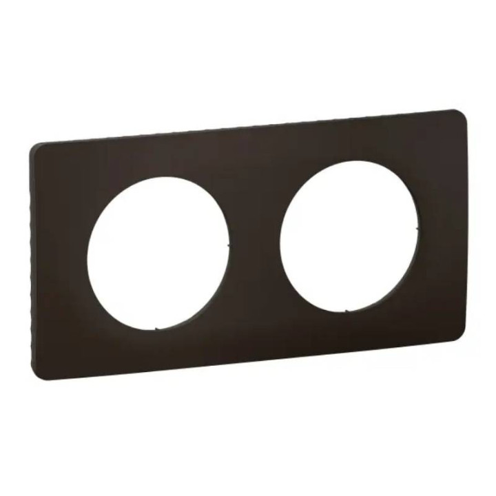 Plaque de finition Céliane Legrand - 2 postes - Noir mat