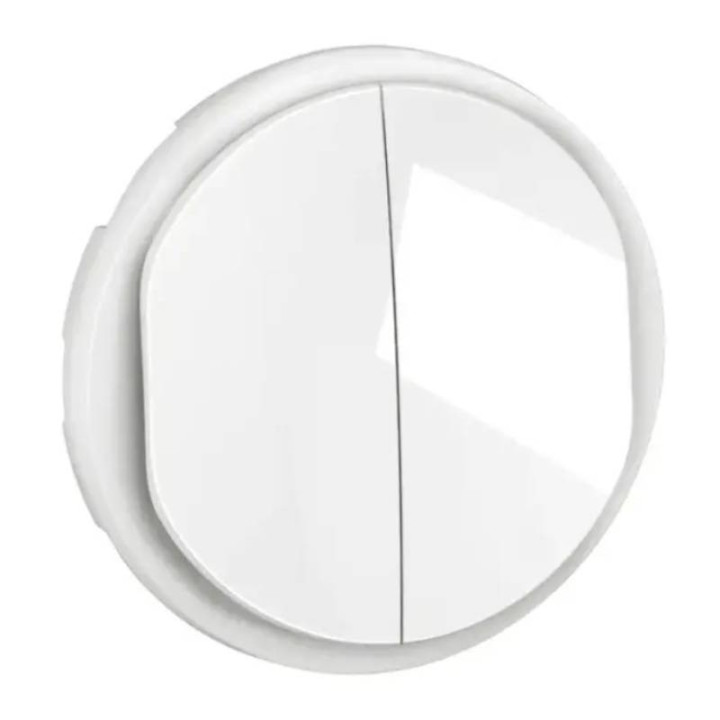 Enjoliveur pour double poussoir NO+NF lumineux Céliane Legrand - Blanc