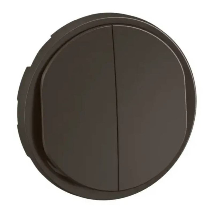 Enjoliveur pour double poussoir NO+NF lumineux Céliane Legrand - Noir