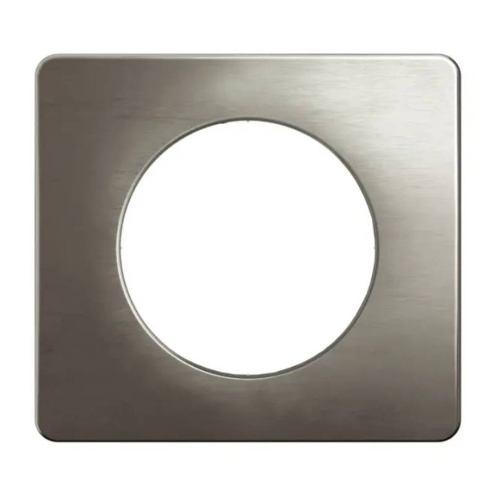 Plaque de finition Céliane Legrand - 1 poste - Acier satiné