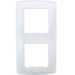 Plaque Esprit - 2 postes horizontaux ou verticaux - Blanc