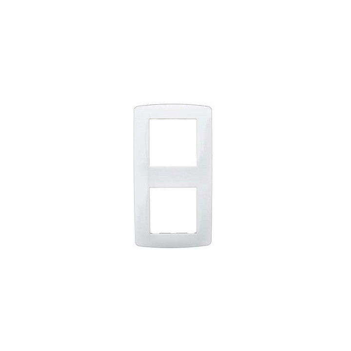 Plaque Esprit - 2 postes horizontaux ou verticaux - Blanc
