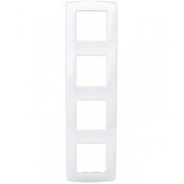 Plaque Esprit - 4 postes horizontaux ou verticaux - Blanc