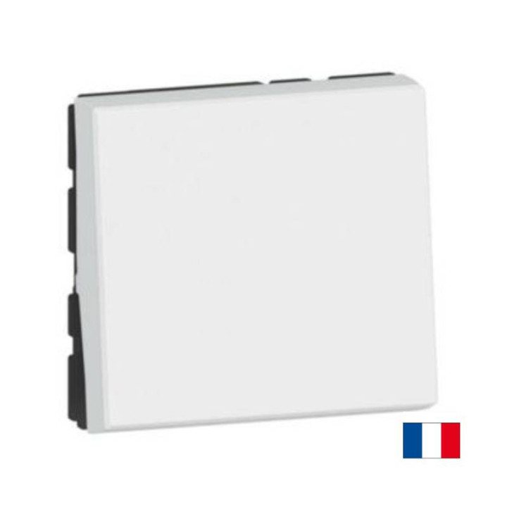 Interrupteur va-et-vient Mosaic Easy-LED - 10 AX - 250 V - 2 modules - Blanc