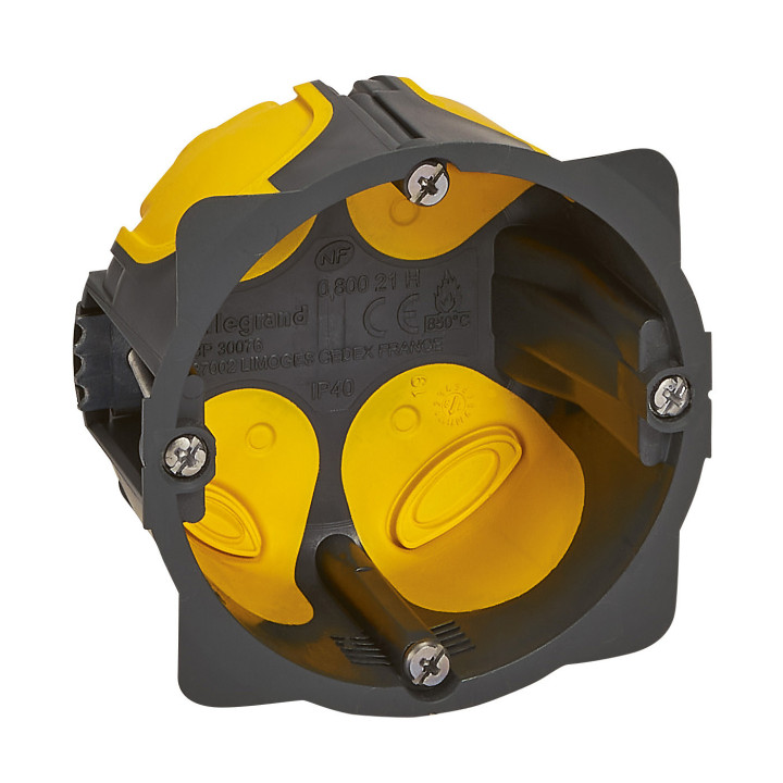 Boîte d'encastrement Eco Batibox Legrand - 1 poste Ø67mm - Prof. 40mm